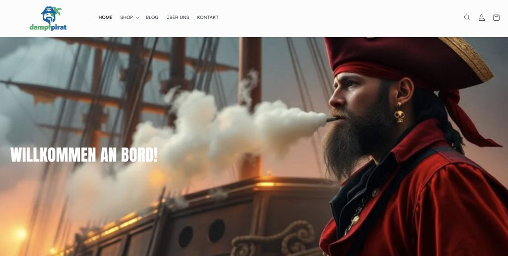 Dampfpirat von Mendesgroup Berlin, Agentur für Webdesign, SEO und Onlineshop.